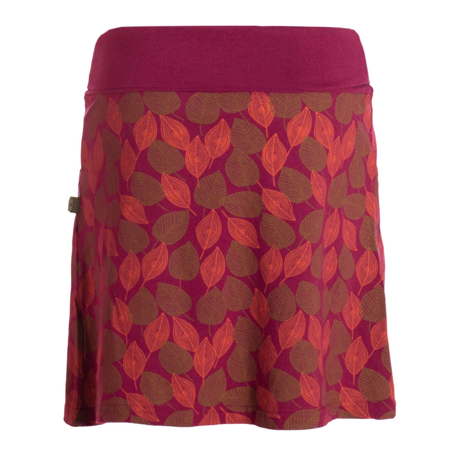 Vishes Jerseyrock knielang Baumwolle Blumen-Muster breiter Bund mit Kordel-Zug Taschen Alternative Bekleidung, Ethno, Hippie, Retro Style