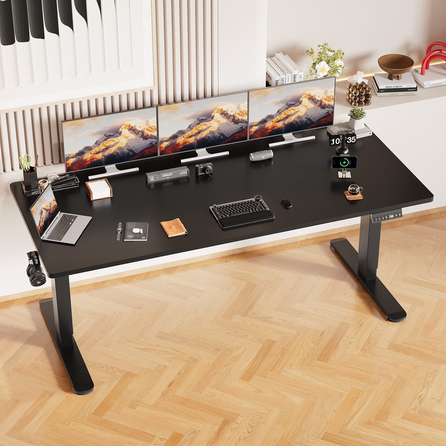HOMALL Schreibtisch Höhenverstellbarer Elektrisch Schreibtisch, Vierteilige günstig online kaufen