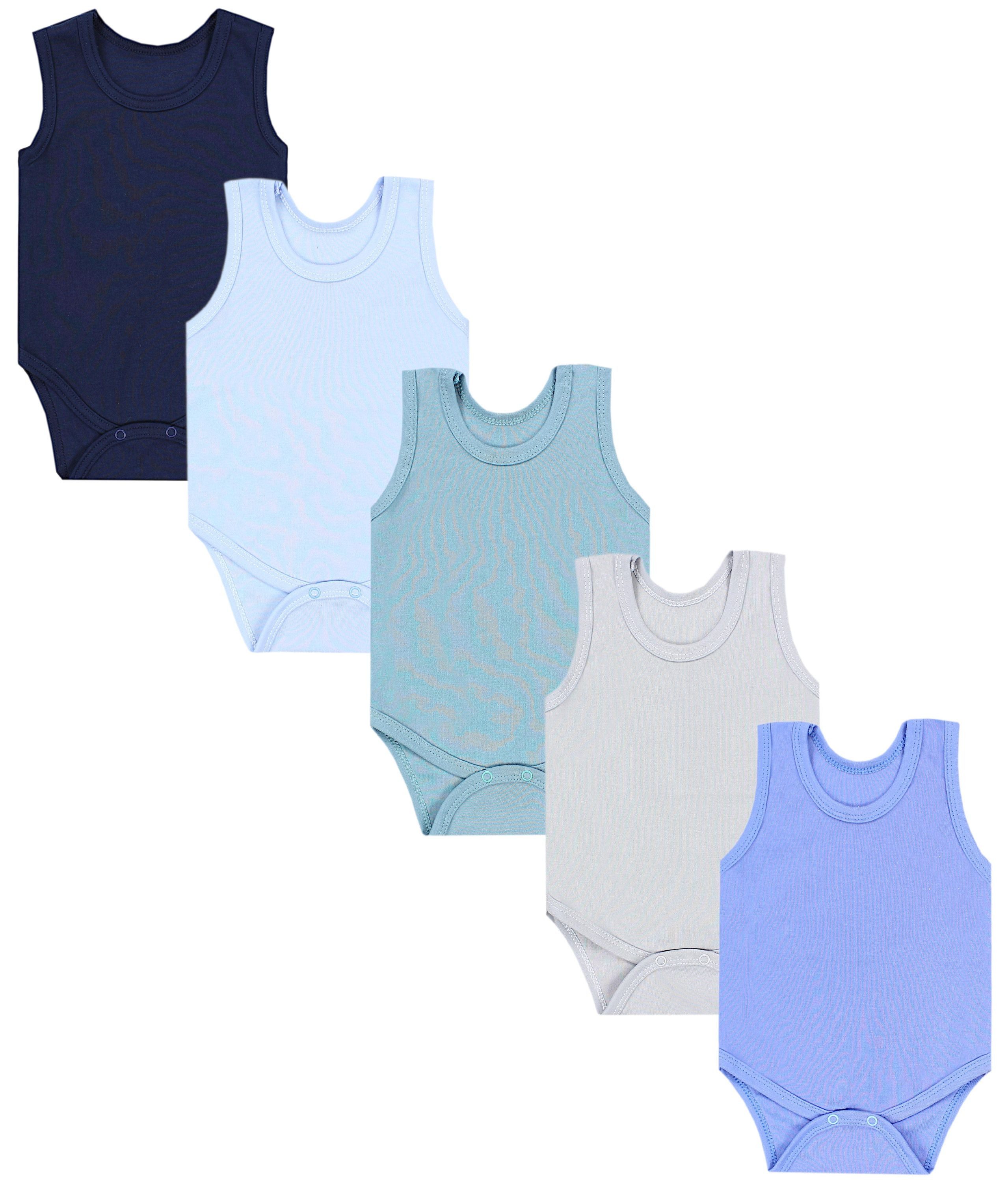 TupTam Body TupTam Baby Jungen Achselbody in Unifarben 5er Pack