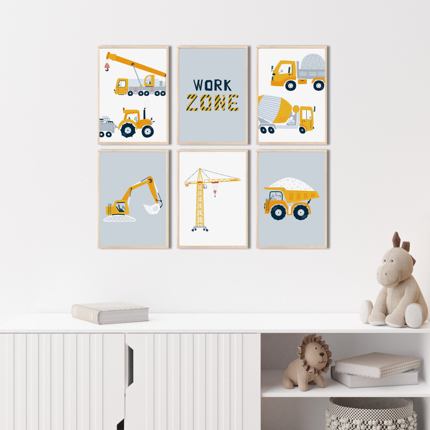 MeinBaby123® Poster Bagger, Bilder Kinderzimmer Deko, günstig online kaufen