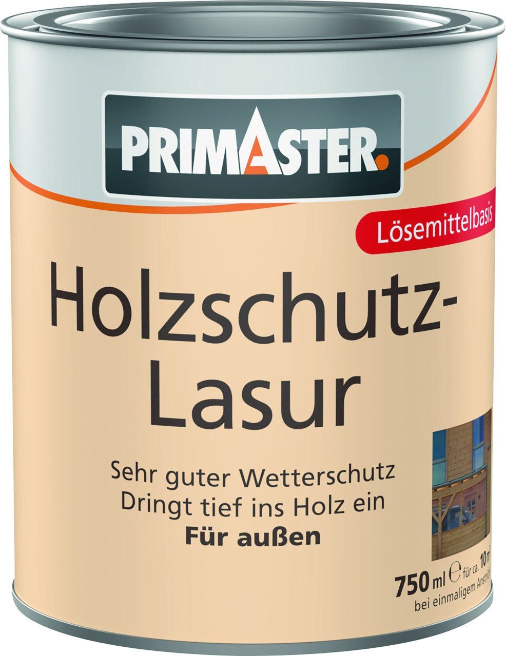 Primaster Holzschutzlasur Primaster Holzschutz-Lasur 750 ml ebenholz