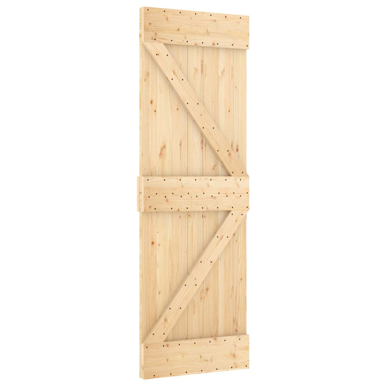 vidaXL Schiebetür Tür NARVIK Natur 70 x 210 cm Massivkiefer (1-St)