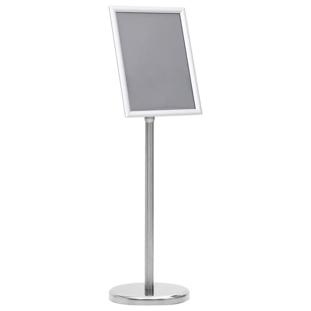 vidaXL Tafel a4 A4-Plakatständer Silbern Aluminiumlegierung