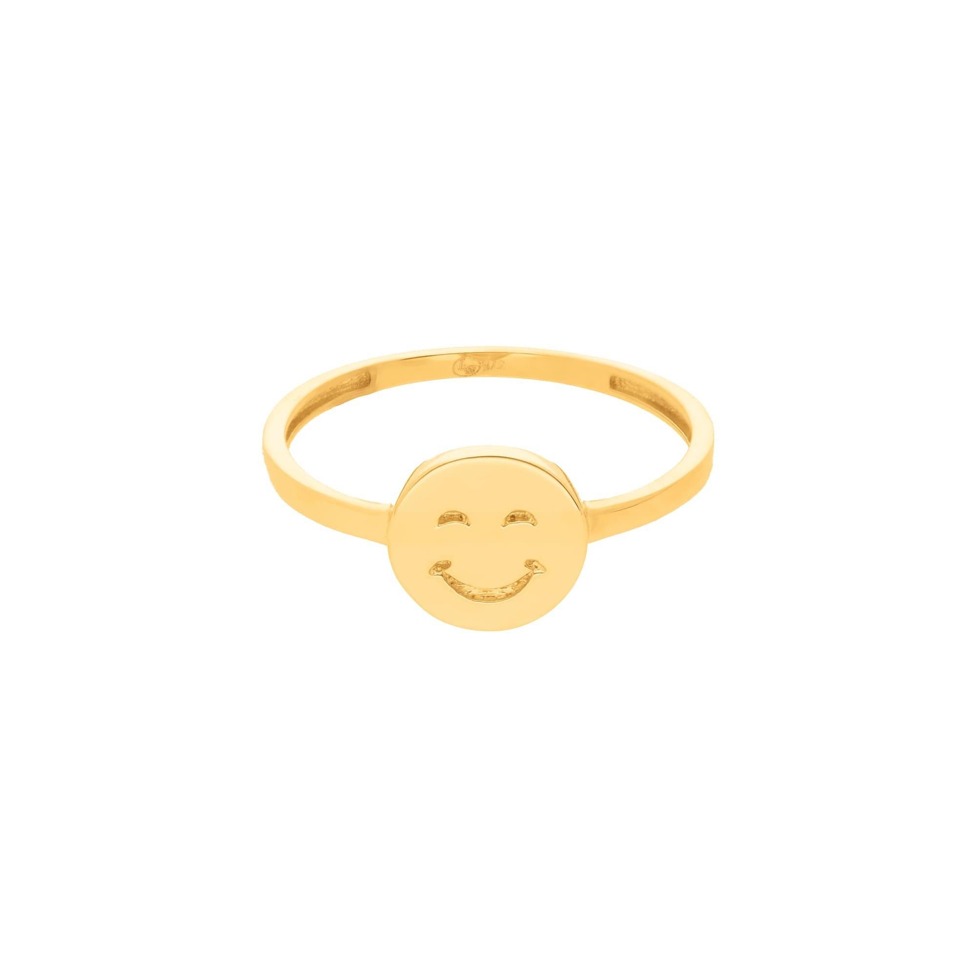 Suzan Gold Goldring 375er Gold Damenring – Smiley-Motiv, Happy Lächeln, ide günstig online kaufen