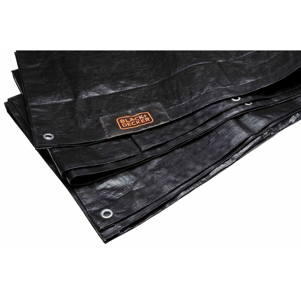 Black + Decker Schutzplane Anhängerabdeckung Black Decker Schwarz 3 x 4 m