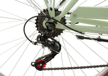KS Cycling Cityrad Eden, 6 Gang Shimano Tourney RD-TZ 50 Schaltwerk, Kettenschaltung, für Damen und Herren, Kettenschaltung