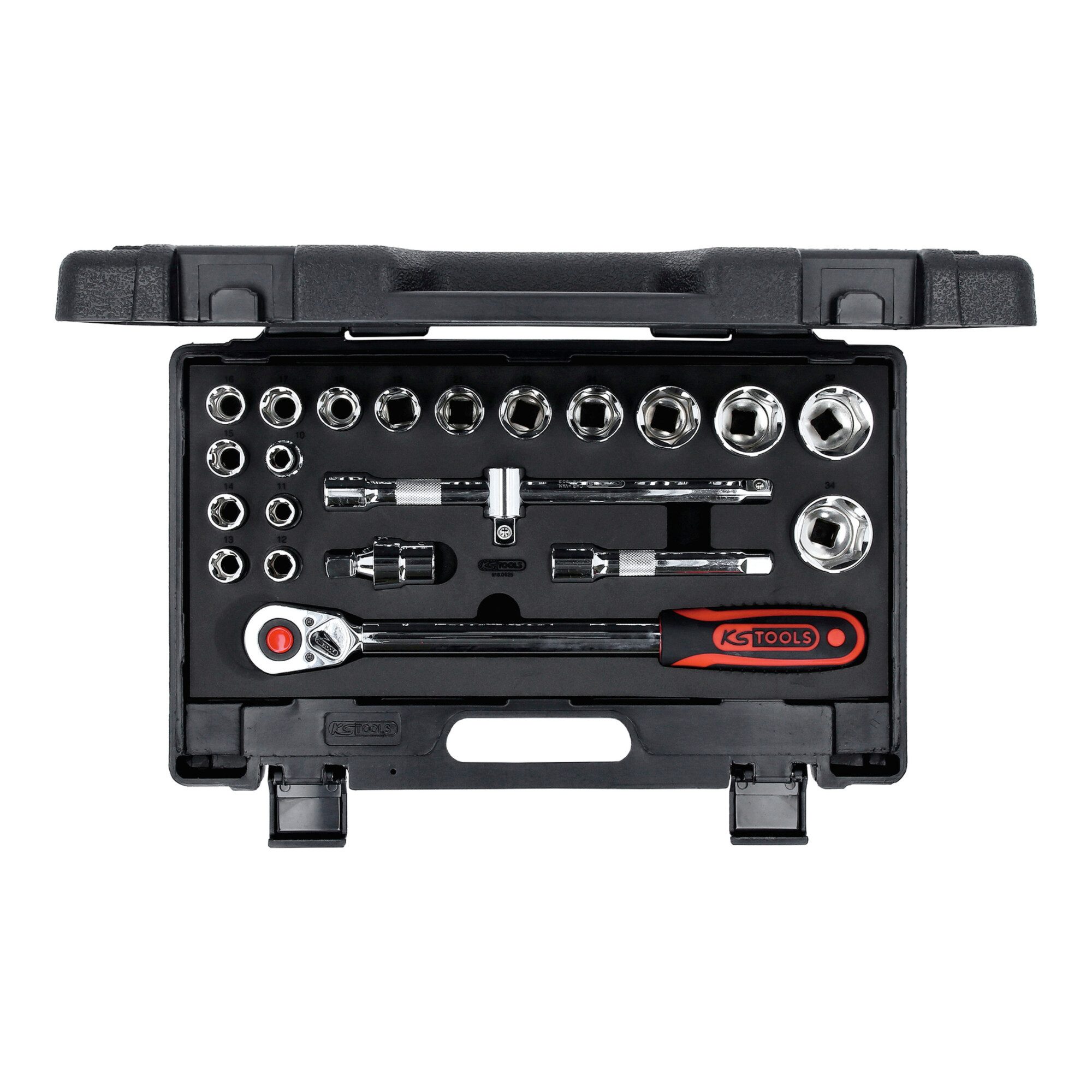 KS Tools Steckschlüssel KS Tools 1/2" CHROMEplus Steckschlüssel-Satz, 22-teilig