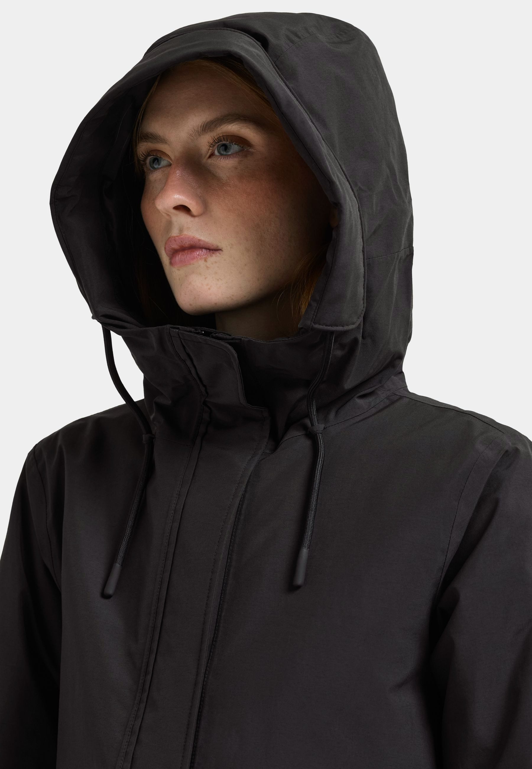 Didriksons Parka Damen Übergangsjacke Mantel Wasserdicht NEA mit Kapuze mit Taschen – Bild 5 von 5