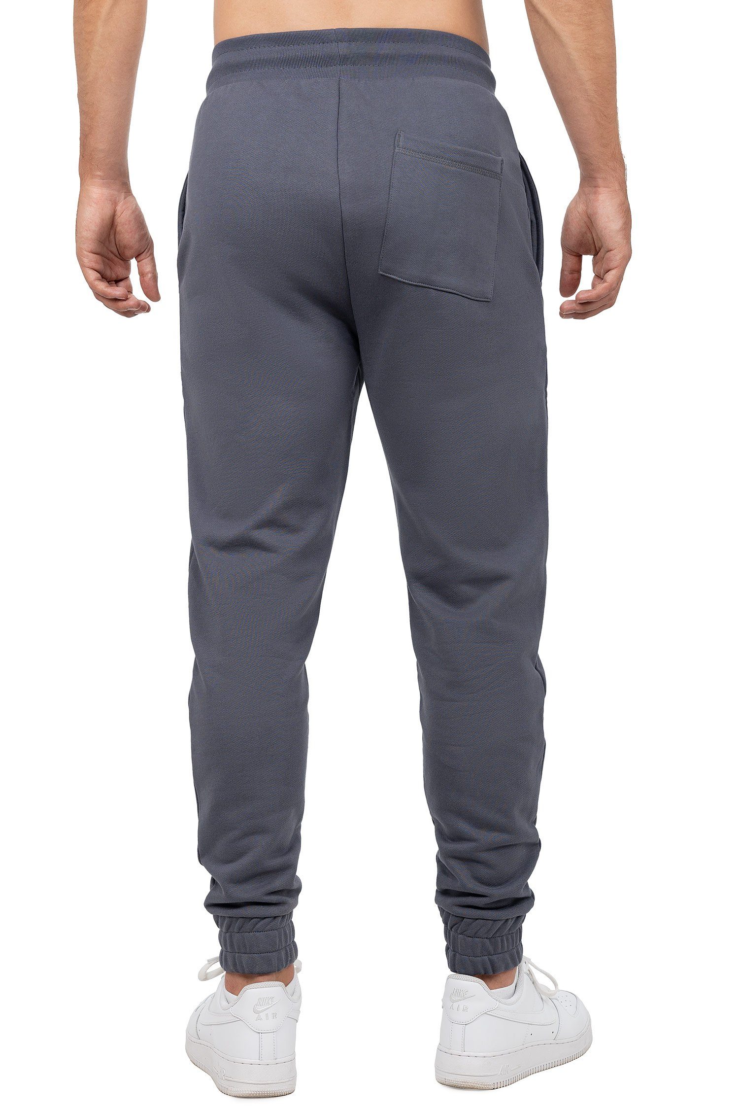 Reichstadt Jogginghose Moderne Sporthose 23RS035 eleganten Details Mit Dunkelgrau (1-tlg)