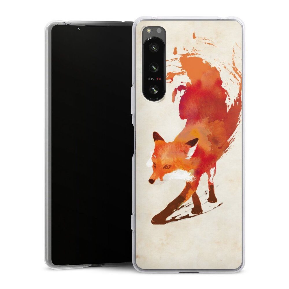 DeinDesign Handyhülle Fuchs Graphic Herbst Vulpes Vulpes, Sony Xperia 5 IV Silikon Hülle Bumper Case Handy Schutzhülle