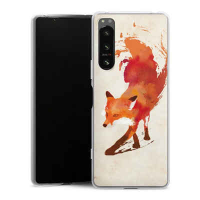 DeinDesign Handyhülle Fuchs Graphic Vulpes Vulpes, Sony Xperia 5 IV Silikon Hülle Bumper Case Handy Schutzhülle
