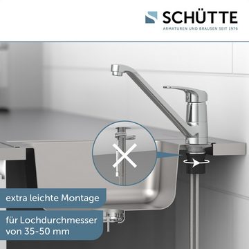 Schütte Spültischarmatur GRANDE 150° schwenkbar, geräuscharme Kartusche, Marken-Mischdüse