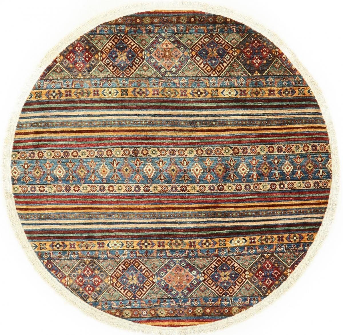 Orientteppich Arijana Shaal 145x143 Handgeknüpfter Orientteppich Rund, Nain Trading, rund, Höhe: 5 mm