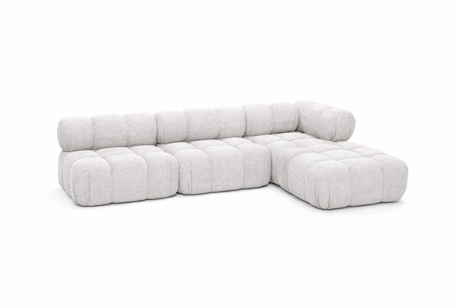 Kaiser Möbel Ecksofa L-form, Wohnlandschaft für Wohnzimmer, Bouclé-Stoff Abriamo, Selia, Ecksofa, Modernes L-Design,Weiche, abgerundete Formen,Trendiger Bouclé-Stoff
