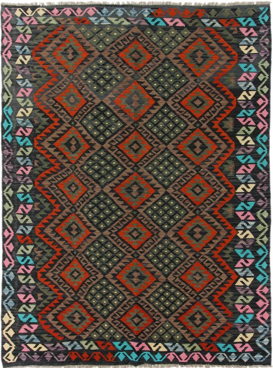 Orientteppich Kelim Afghan Heritage 187x245 Handgewebter Moderner Orientteppich, Nain Trading, rechteckig, Höhe: 3 mm
