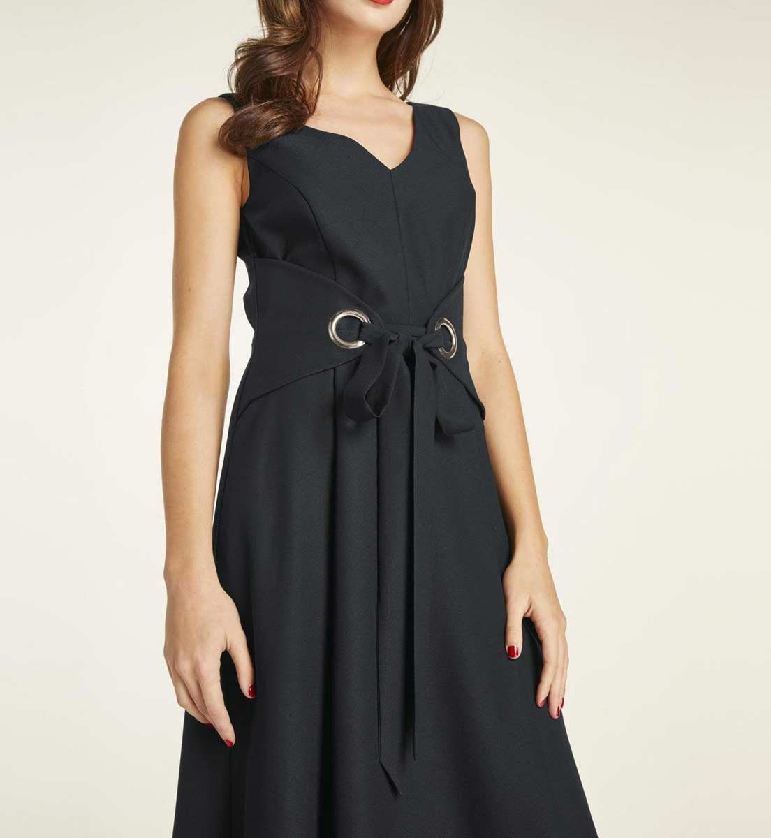 heine Abendkleid »HEINE Damen Abendkleid mit Gürtelelement, schwarz« online  kaufen | OTTO