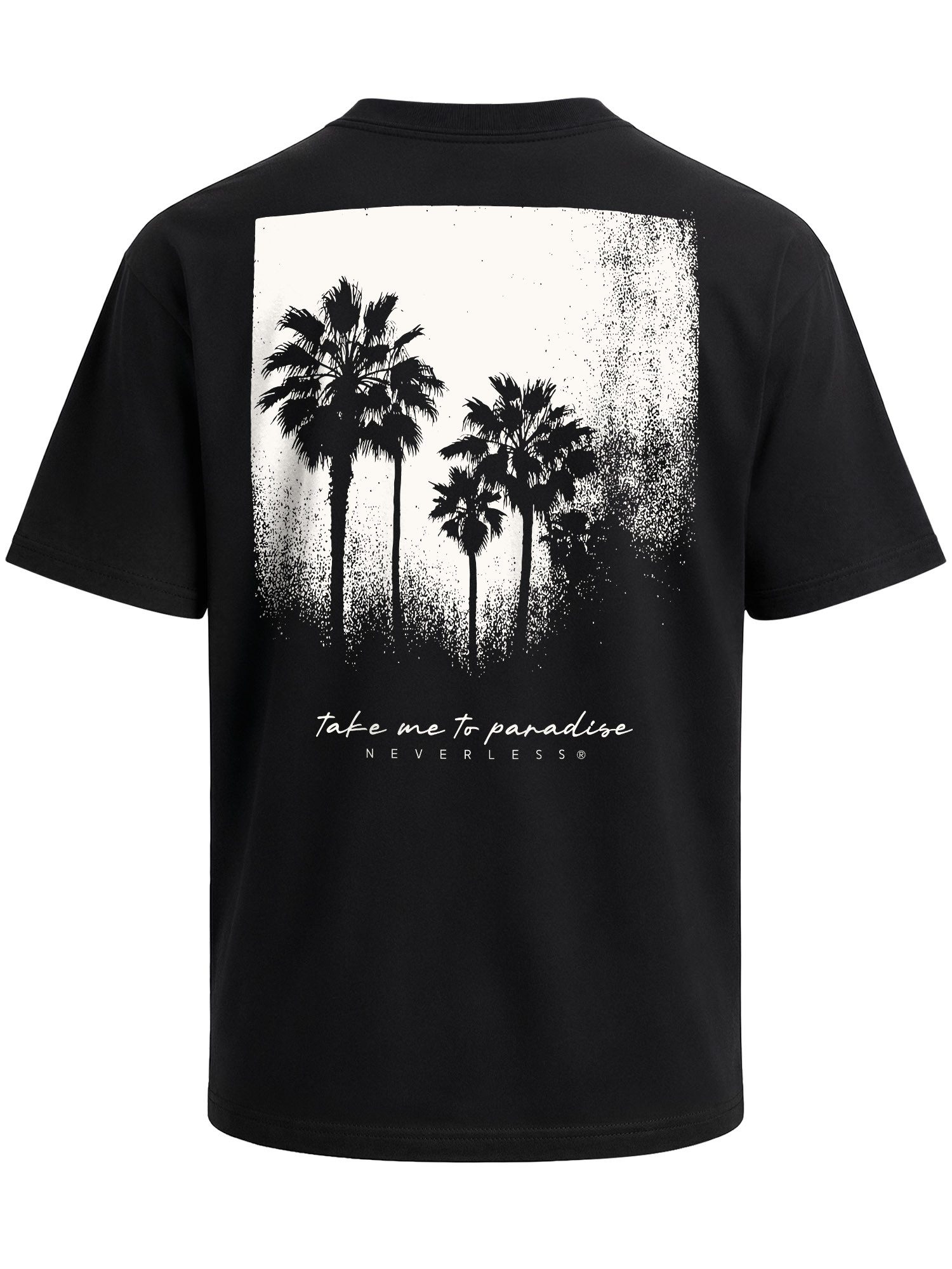 Neverless Oversize-Shirt Herren T-Shirt - Palmen - Oversized Relaxed Fit Sommer Fashion mit Print