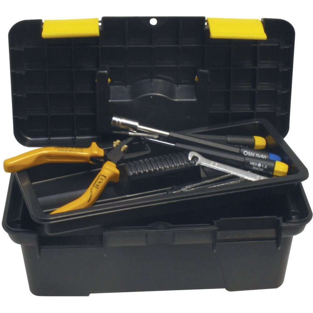 Donau Elektronik Werkzeugbox Donau Elektronik RB25 Werkzeugkasten unbestückt Kunststoff Schwarz, G