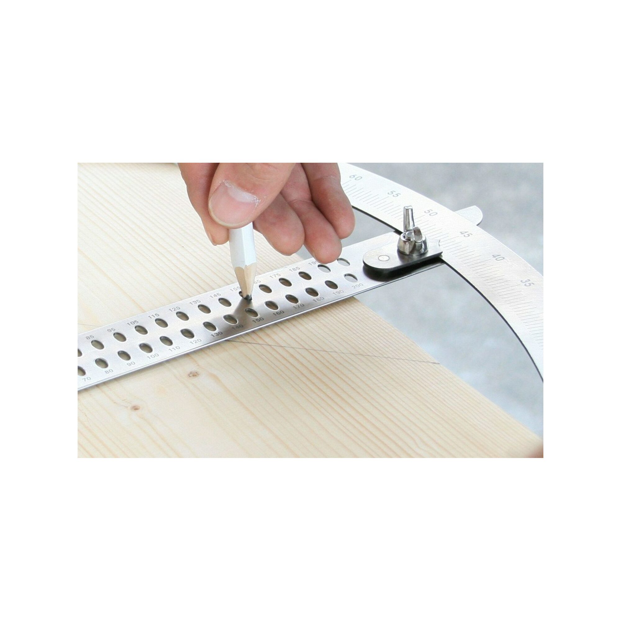 HEDUE Winkelmesser hedue Anreißgerät Set Alpha Classic 500mm Buchenholzschmiege VA rostfr