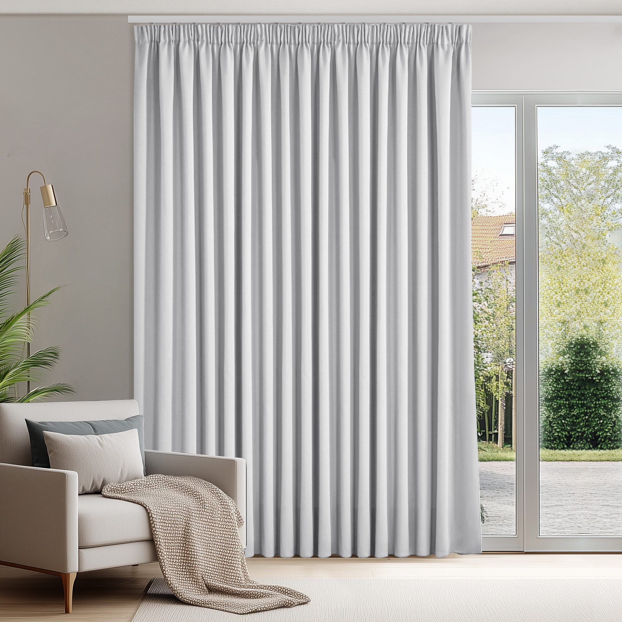 Deconovo Verdunkelungsvorhang Gardinen mit Kräuselband Blickdicht Vorhänge Kälteschutz 1 Stück, Vorhang Verdunkelung Vorhänge Kälteschutz Schlafzimmer Thermovorhang