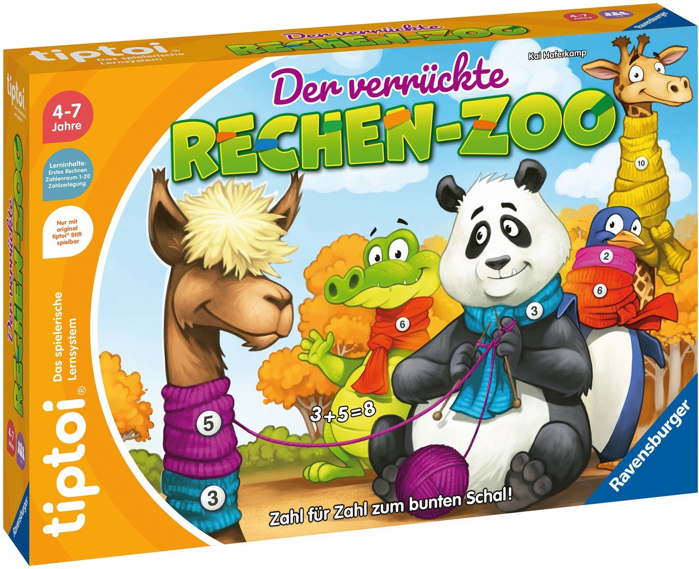 Ravensburger Spiel tiptoi® Der verrückte Rechen-Zoo, Made in Europe