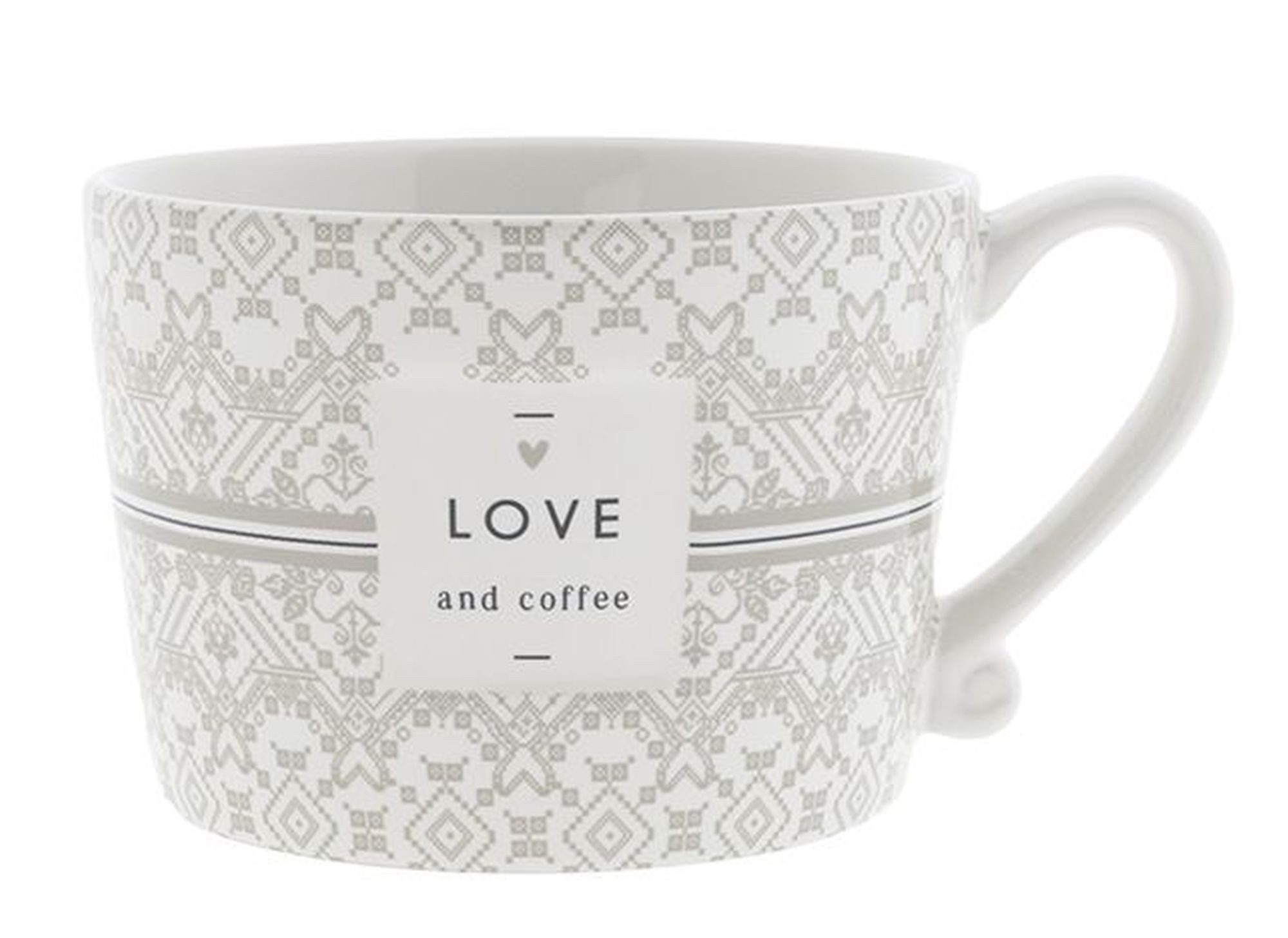 Bastion Collections Tasse Bastion Collections - Tasse Kaffeetasse 300 ml Love and Coffee RJ/CUP, Keramik