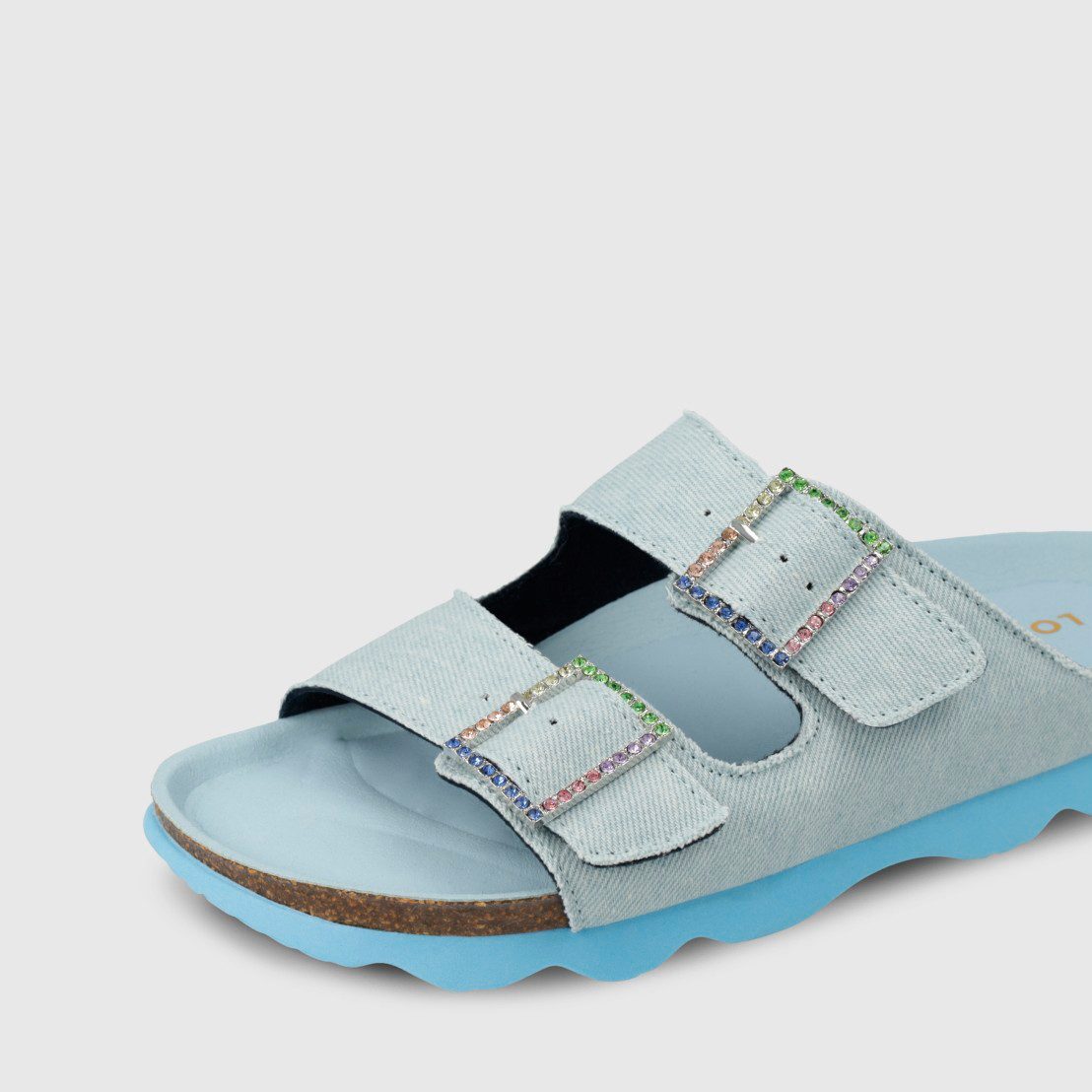 LODI LOVE Bidu Tejano Denim Pantolette zum Schlupfen