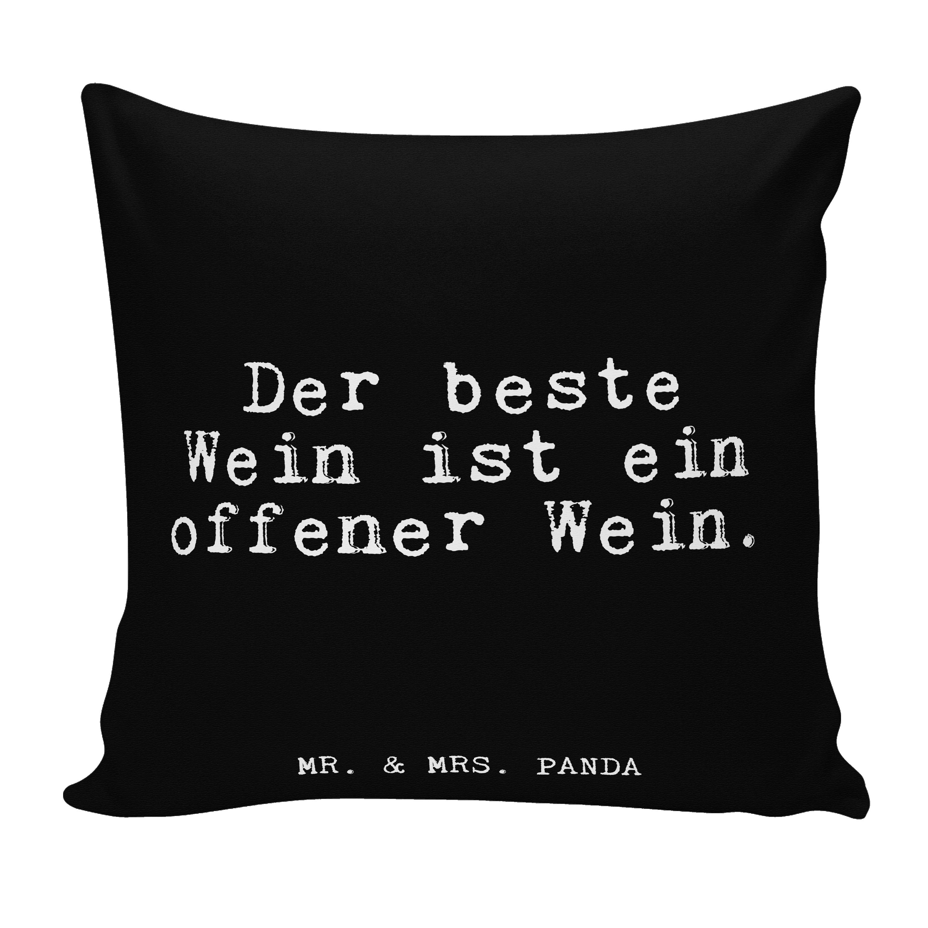 Wein-flasche, Weinabend Geschenk, Dekokissen Panda Der Mr. Wein ist... & Schwarz - Mrs. beste -