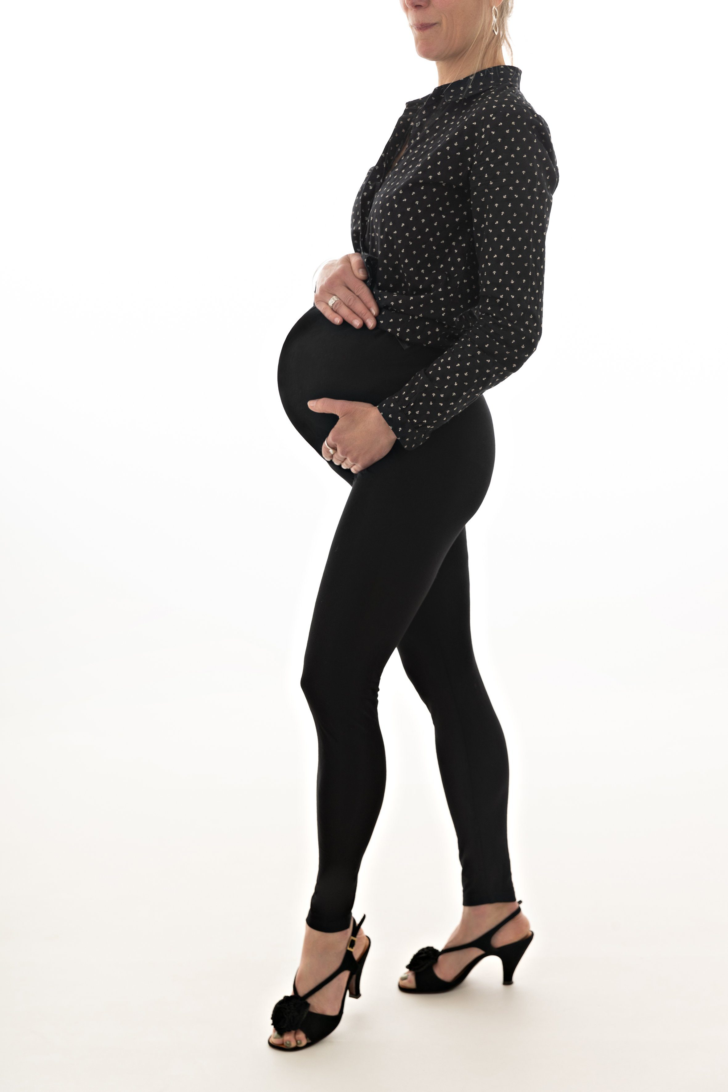 petit amour Umstandsleggings JULIETTA Schwangerenhose schwarz Yoga uvm Umstandsmode (1-tlg) perfekt geeignet für Layering (Zwiebellook) das ganze Jahr über