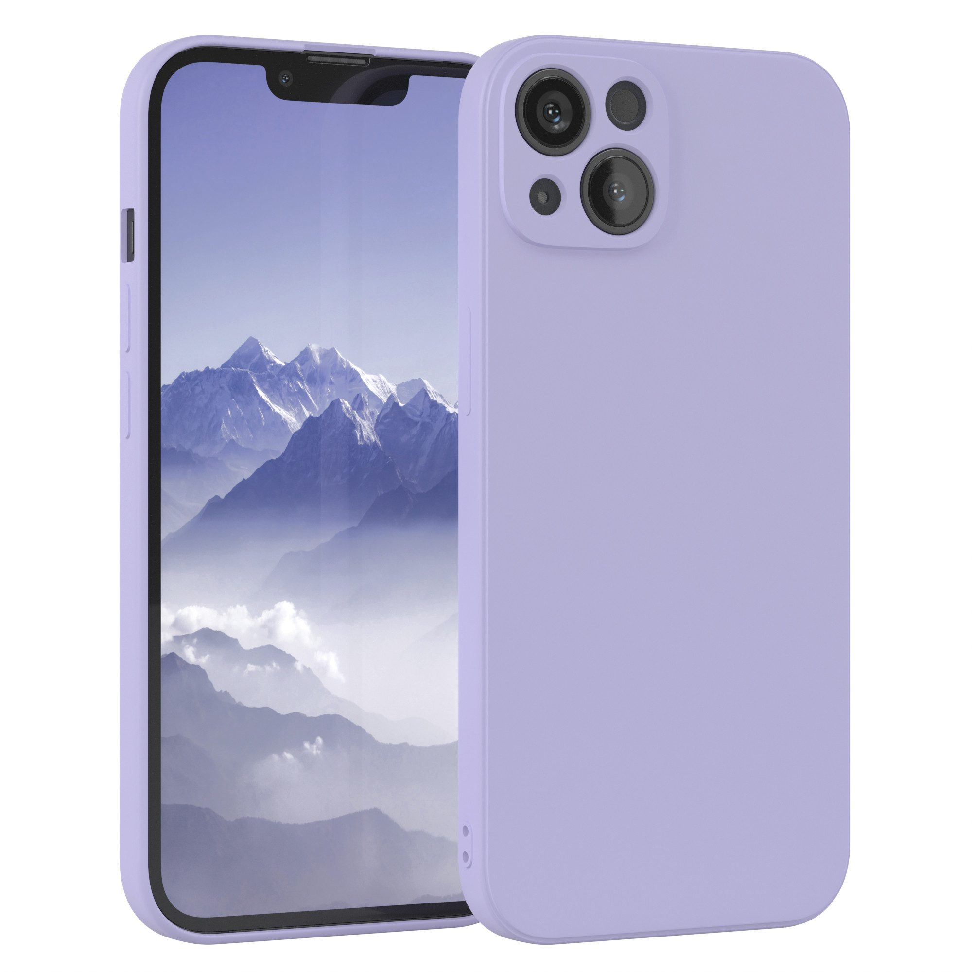 EAZY CASE Handyhülle für Apple iPhone 13 Hülle Silikon 6,1 Zoll, Silikonhülle stoßfest Smart Slimcover Case Dünn Blau Lila
