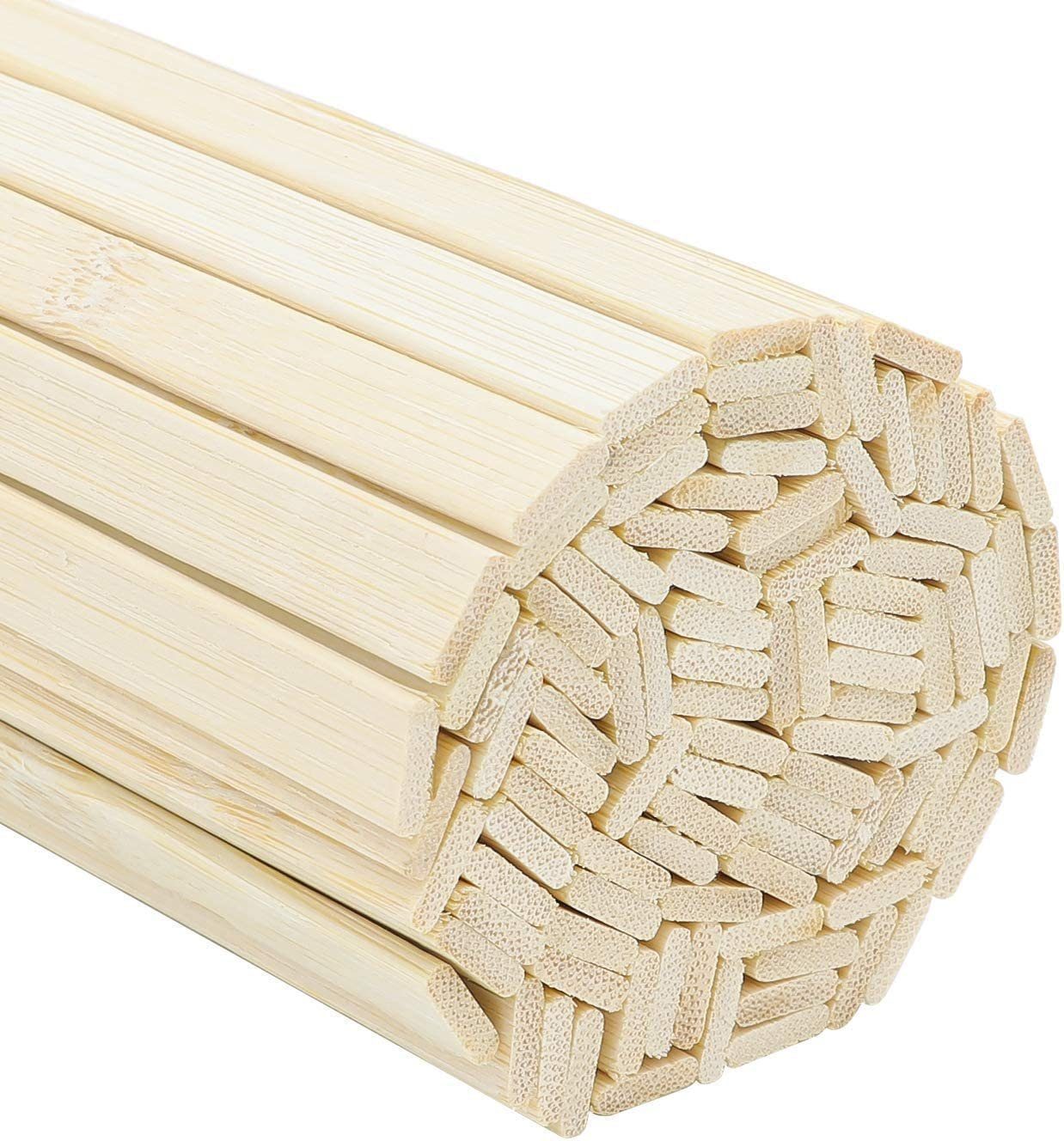 Belle Vous Kantholz Lange Bambusstäbe (100 Stück) - 40cm stabile Holzstäbchen, Extra lange Bambus Holzstäbe (100 Stk) - 40cm stabile Holzstäbchen