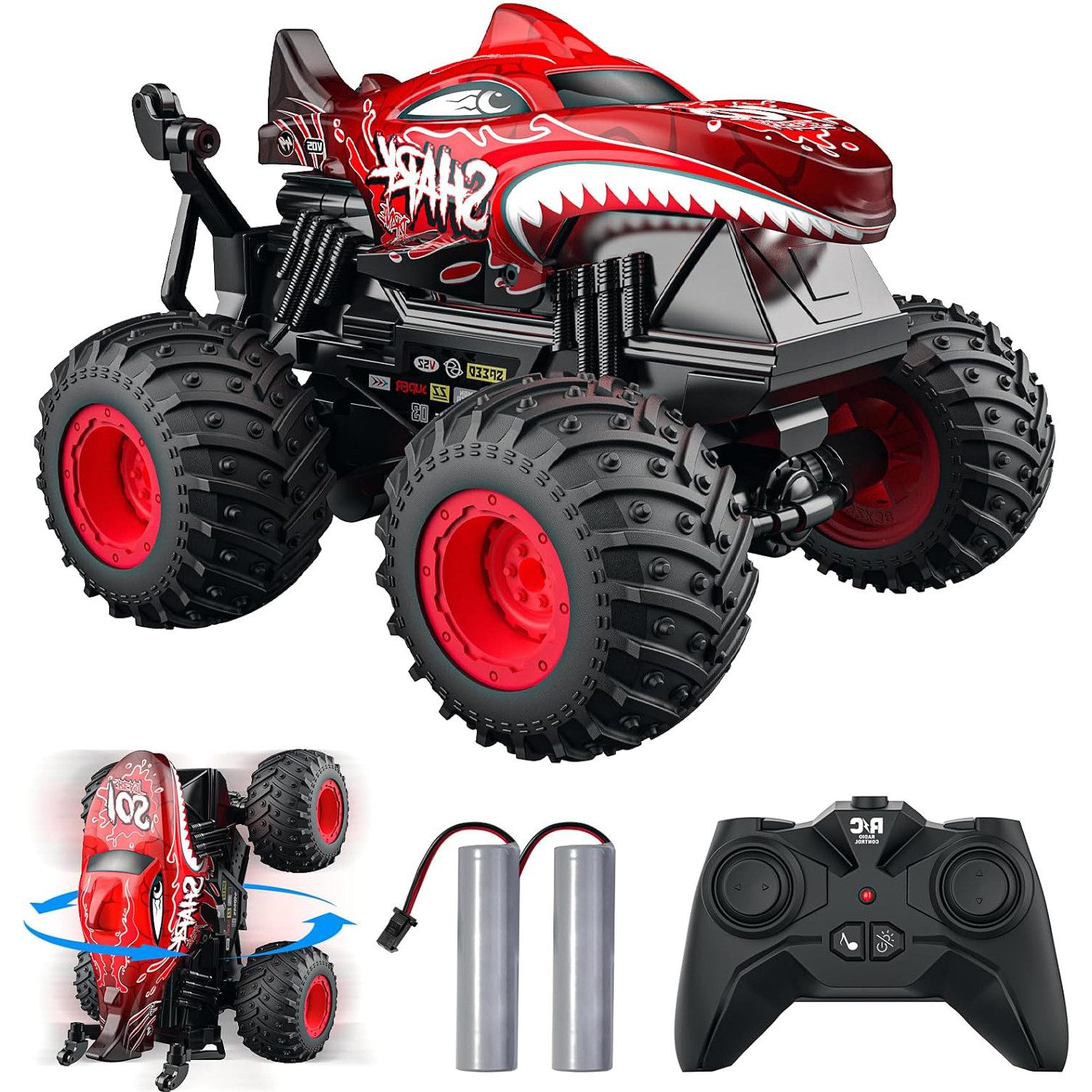 RC-Auto Ferngesteuertes Auto 2,4GHz RC Monstertruck mit Aufrecht Gehen rot