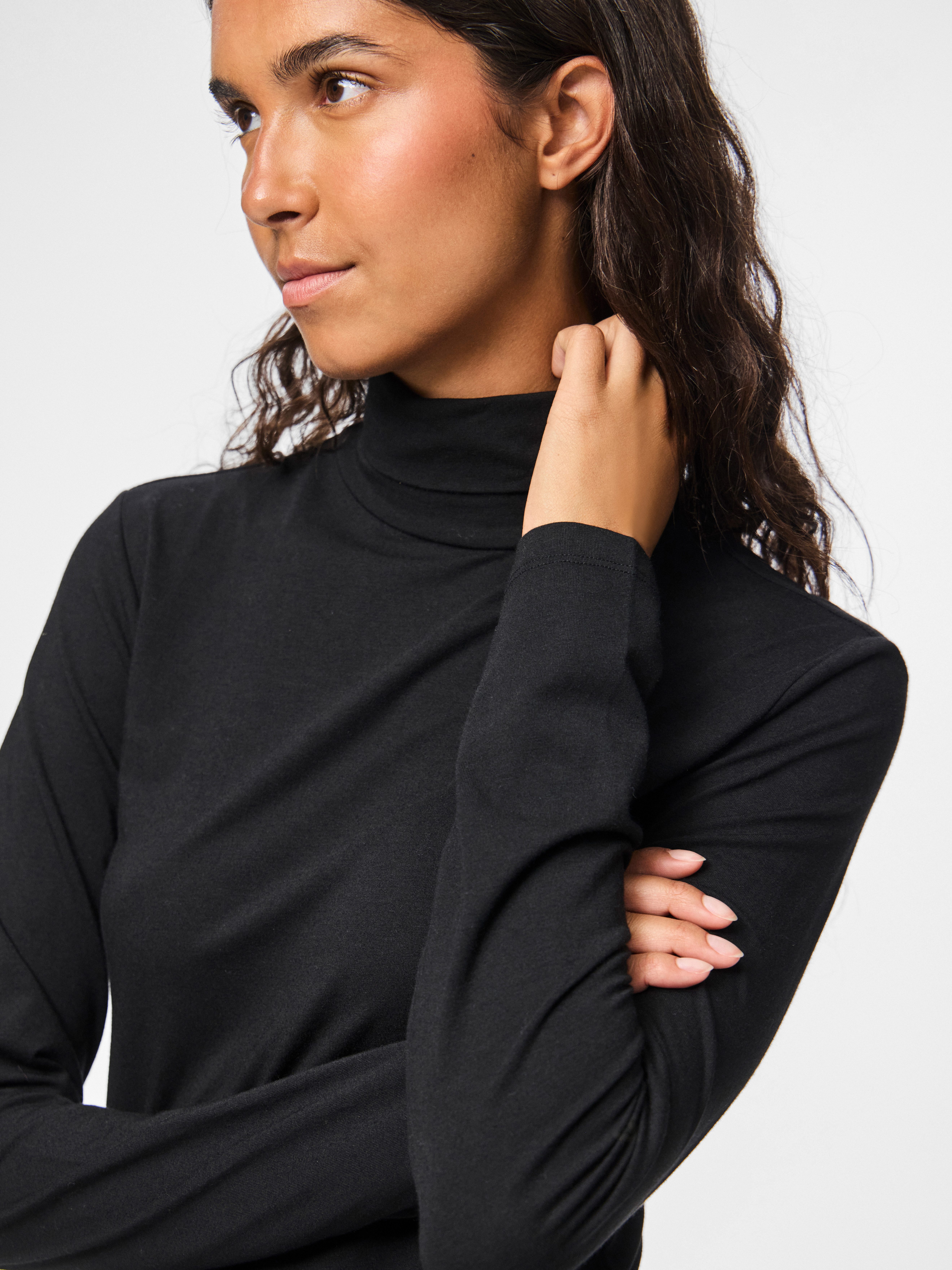 pieces Rollkragenshirt PCSIRENE LS ROLLNECK TOP JRS NOOS