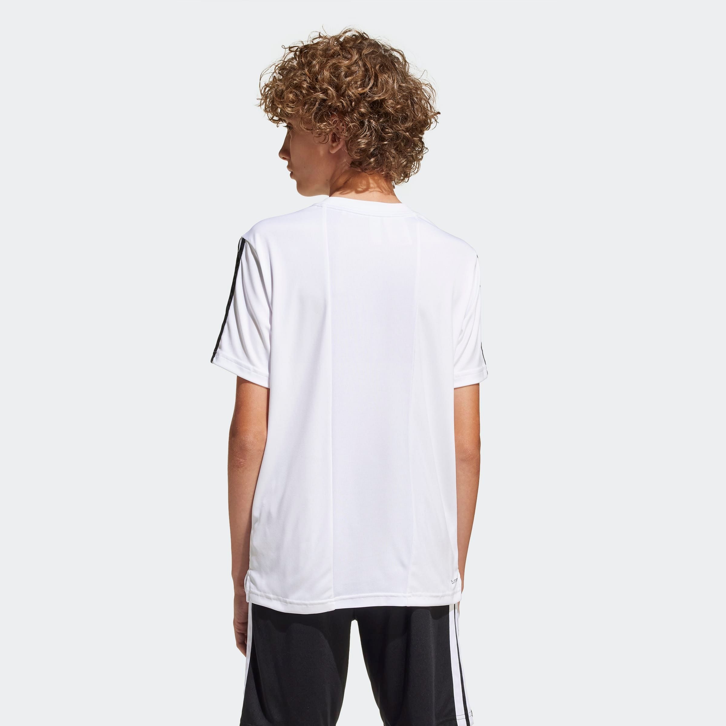 adidas Sportswear T-Shirt TRAIN ESSENTIALS 3-STREIFEN KIDS für Kinder, mit Rundhalsausschnitt, ohne Verschluss, aus Polyester