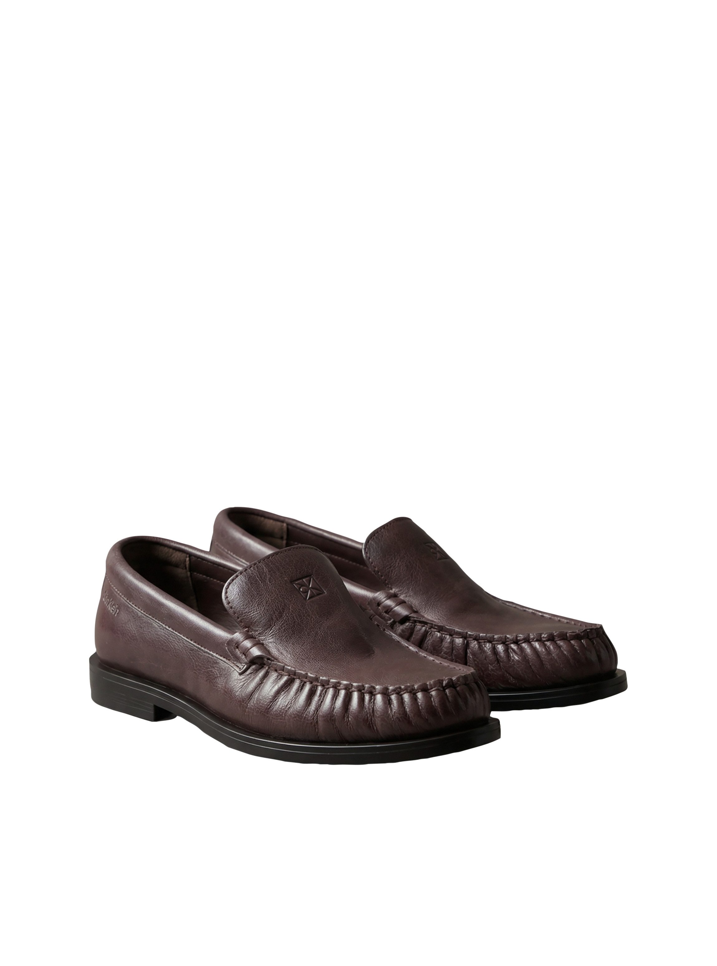 Calvin Klein ROUND ESSENTIAL LOAFER LTH Loafer Slipper, Schlupfschuh mit gepolstertem Schaftrand