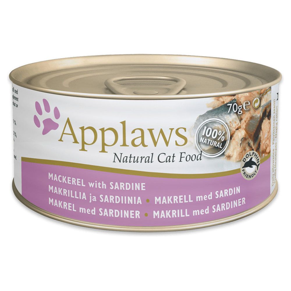 Applaws Makrele & Sardinen 156 g - 24 Stück, Nassfutter für: Katze