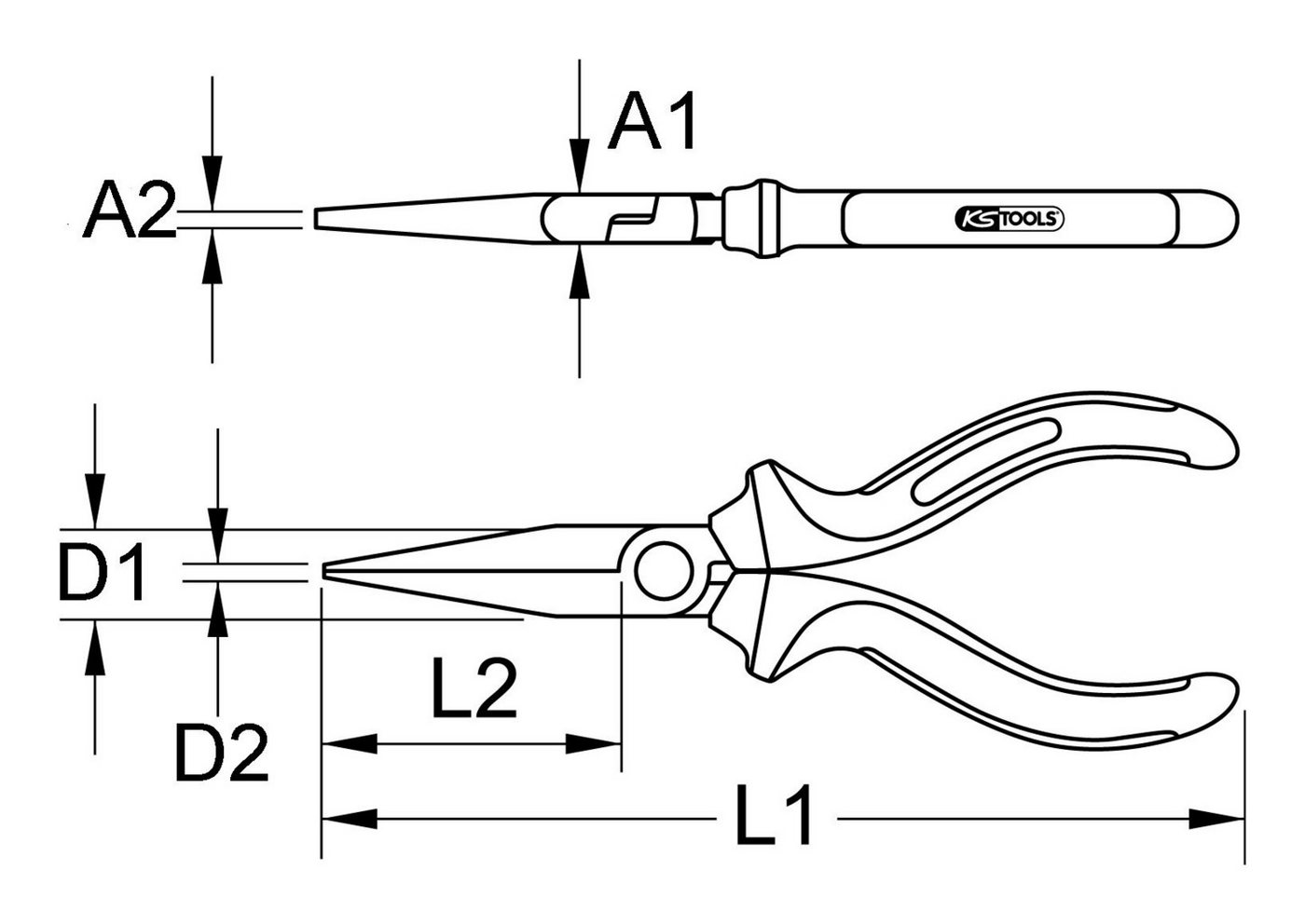 Thumbnail - KS Tools Flachzange BERYLLIUMplus, 160 mm