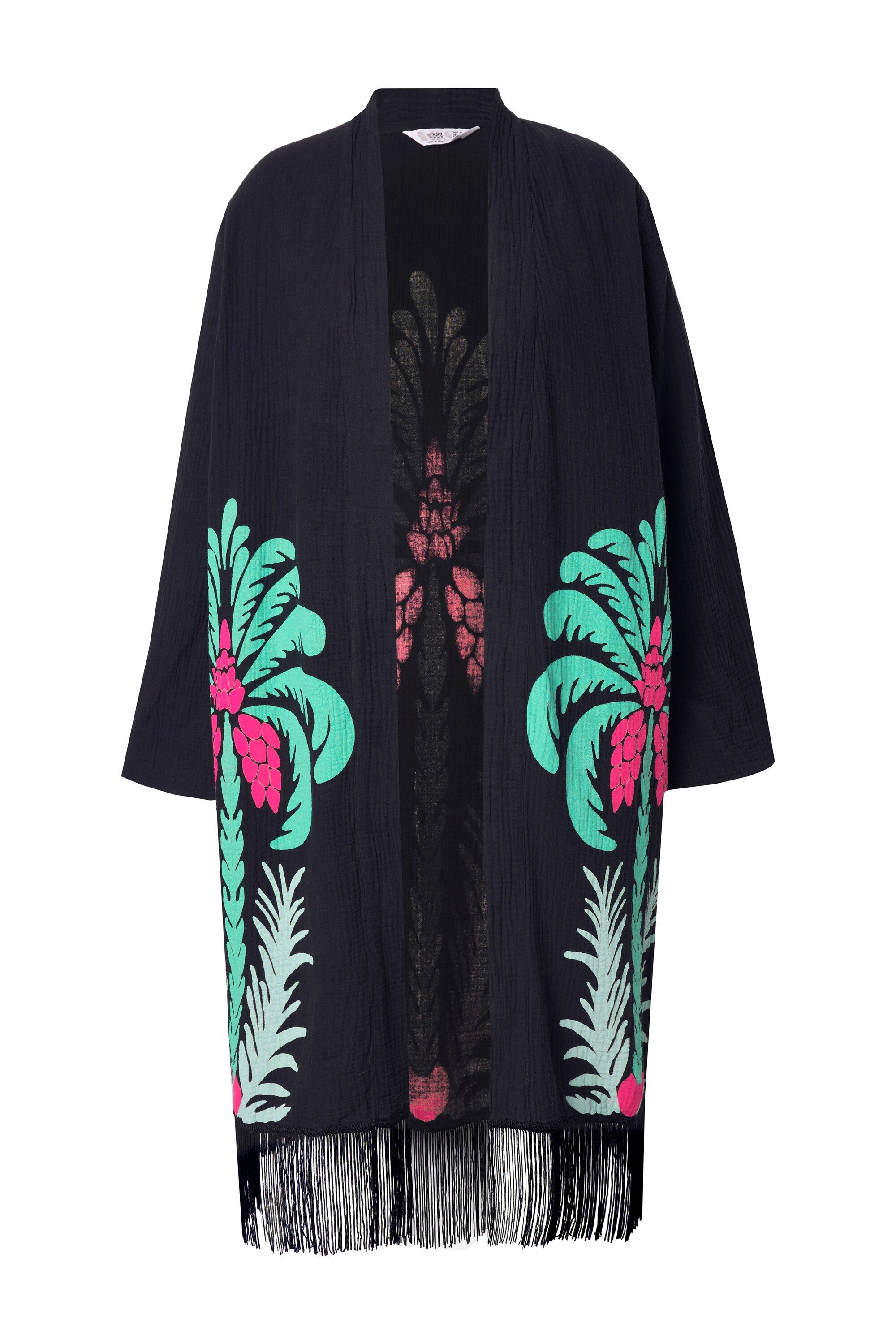 Angel of Style Sommerjacke Kimono Musselin Palmen-Print günstig online kaufen