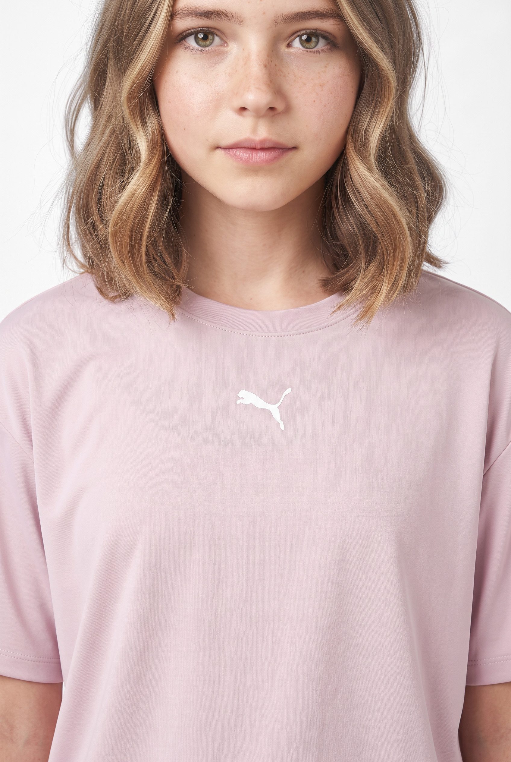 PUMA T-Shirt TAD ESS TEE G Trainings-T-Shirt, mit Rundhalsausschnitt, mit reflektierendem Logo – Bild 3 von 5