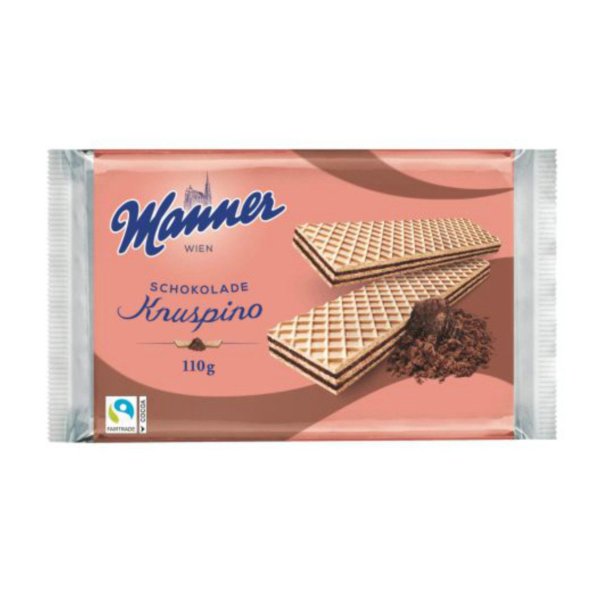 Manner Kekse, Manner Knuspino Schokoladenwaffeln mit Schokoladencremefüllung 110g