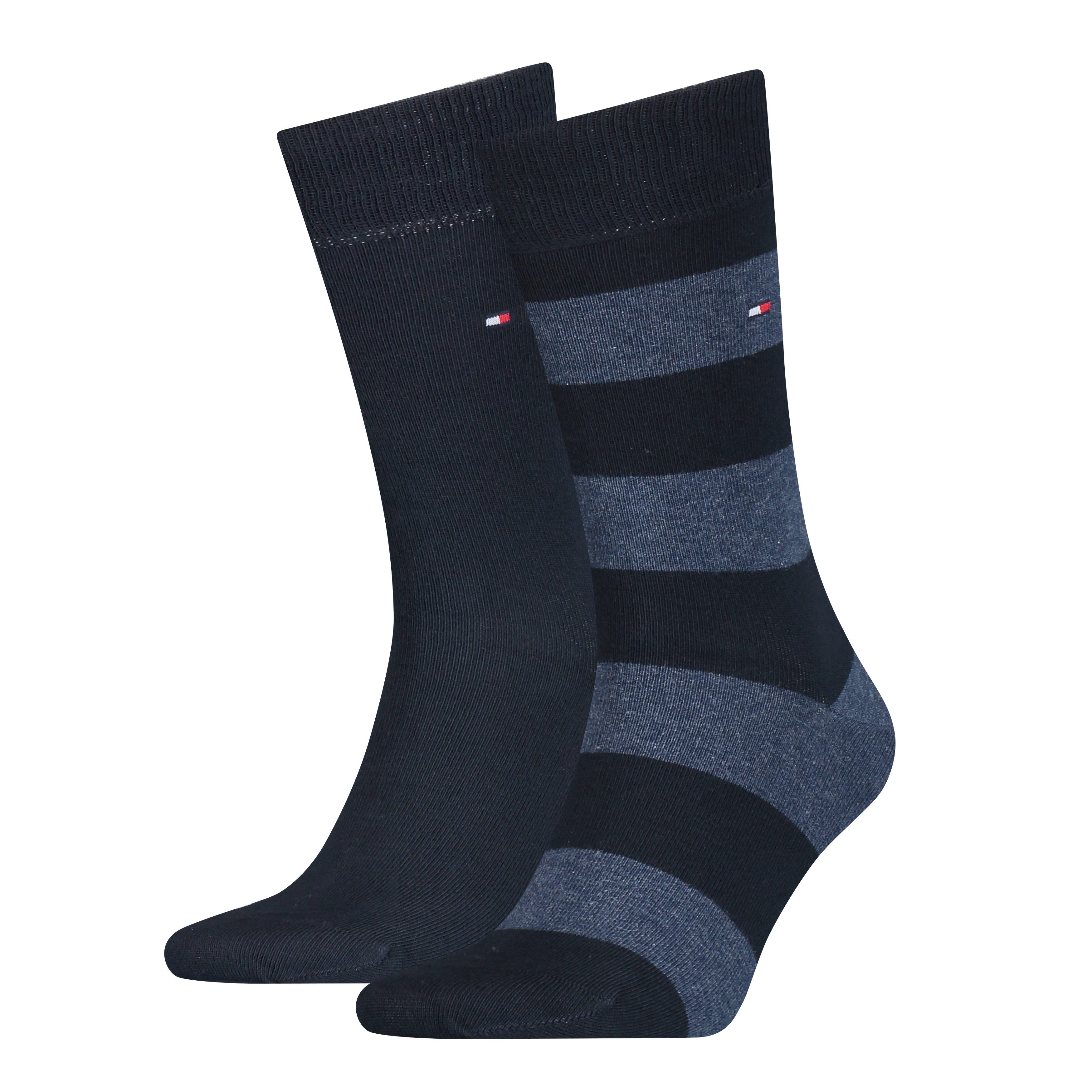 Tommy Hilfiger Socken TH MEN RUGBY SOCK 2P (2-Paar, 2 Paar) mit Rippenstric günstig online kaufen