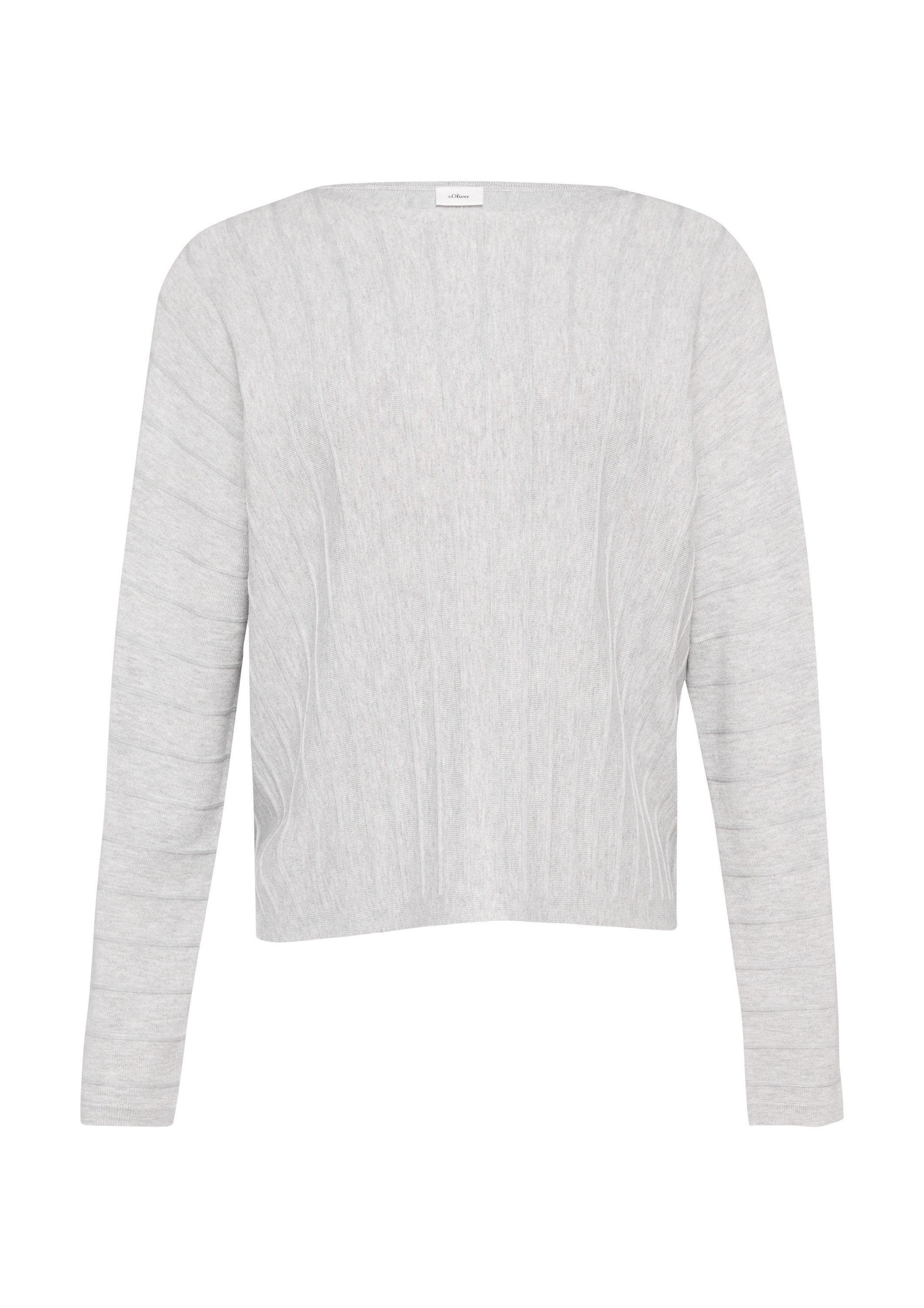 s.Oliver Longpullover Strickpullover Strickpullover mit Fledermausarm günstig online kaufen