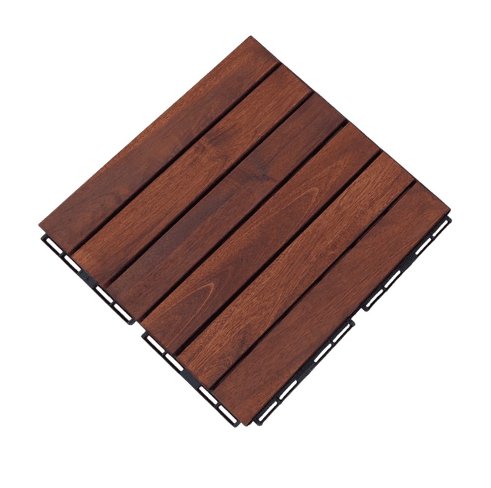 Prestige Home WPC-Fliesen Massivholz-Klickfliese geölt, 9 St., Akazienholz, wetterfest, 30x30 cm, Klicksystem