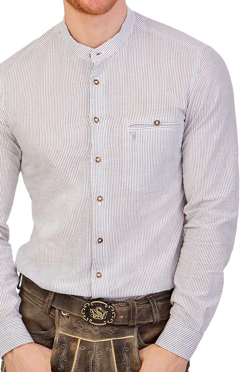 Spieth & Wensky Trachtenhemd Trachtenhemd - NORM - hellgrau