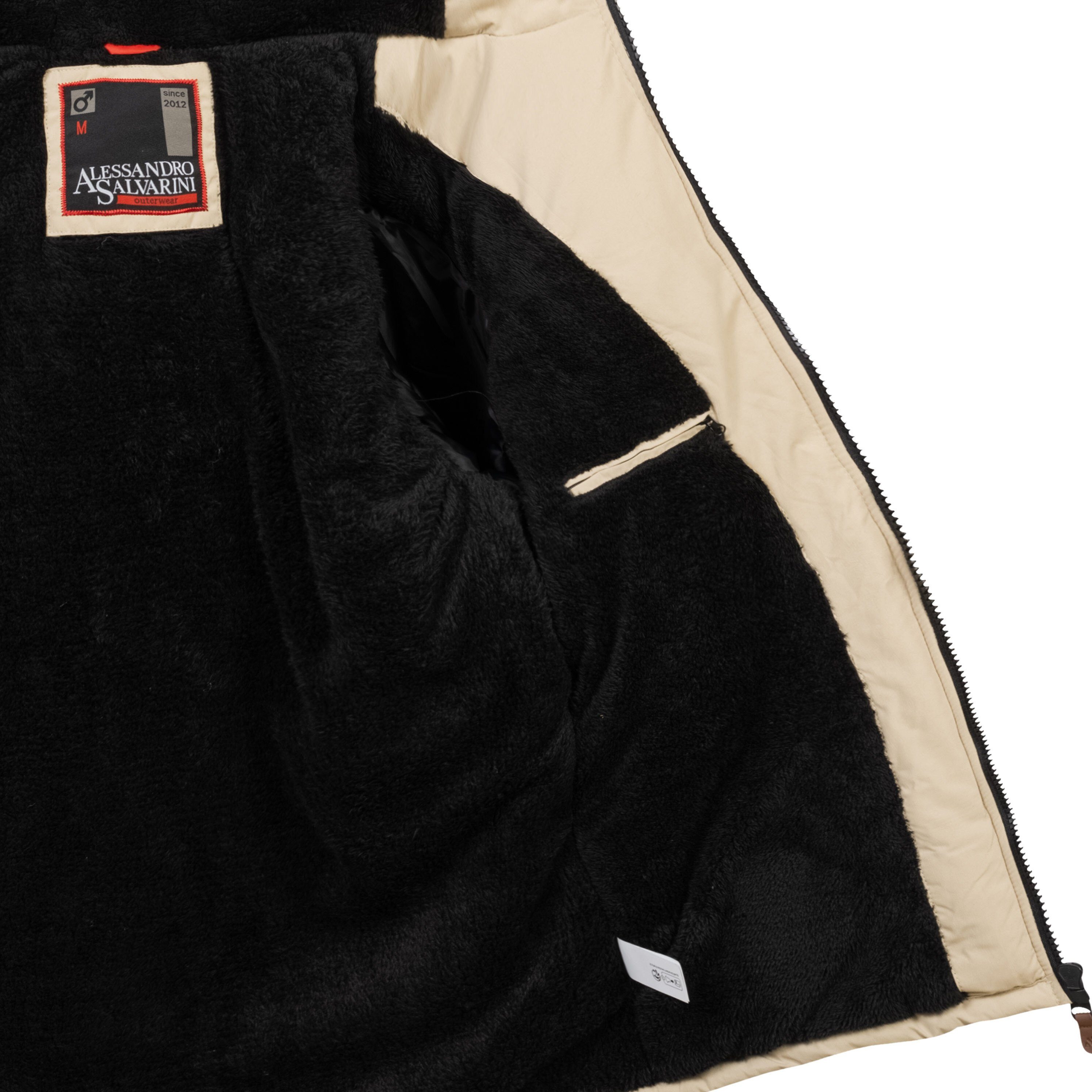 Alessandro Salvarini Winterjacke ASLighty innen komplett mit warmem Teddyfell – Bild 4 von 5