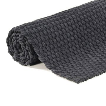 Teppich Rechteckig Anthrazit 80x160 cm Baumwolle, furnicato, Rechteckig