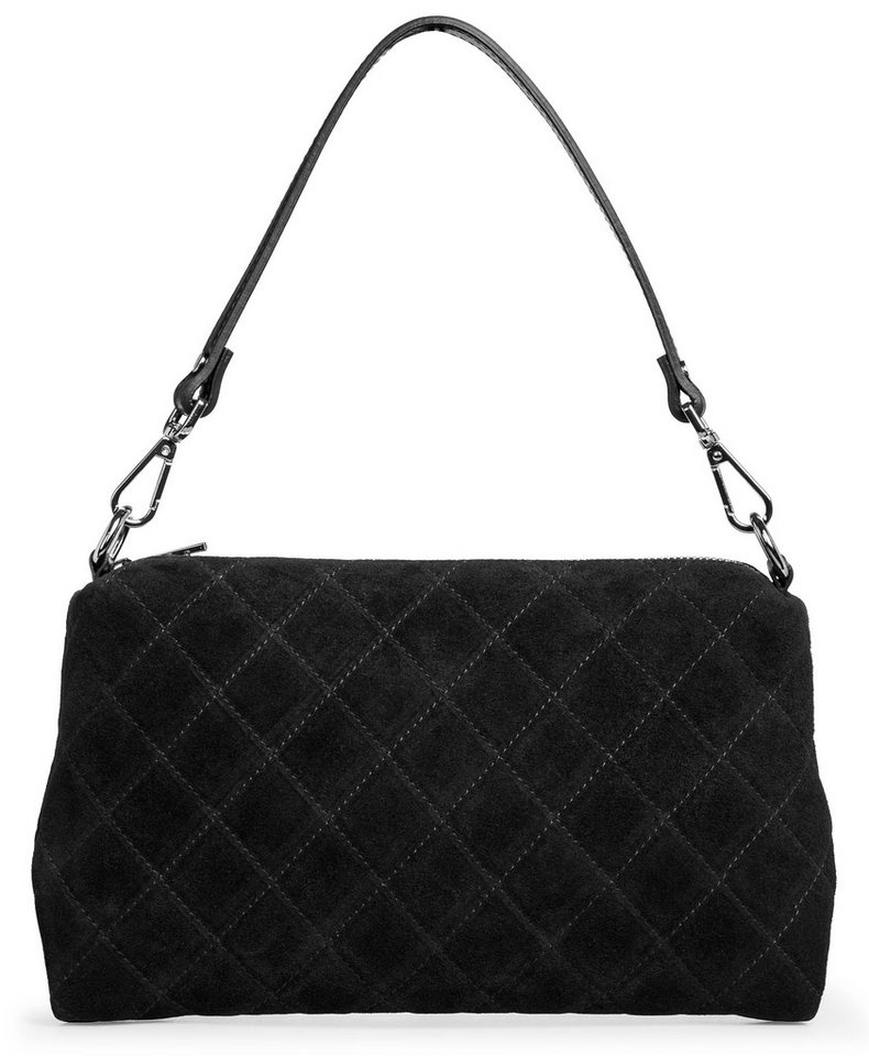 Caspar Clutch Wildleder Handtasche Damen Leder Clutch - PREMIUM LINE - Modell No.856, 100% italienisches Leder, samtig weich, angenehmer Tragekomfort