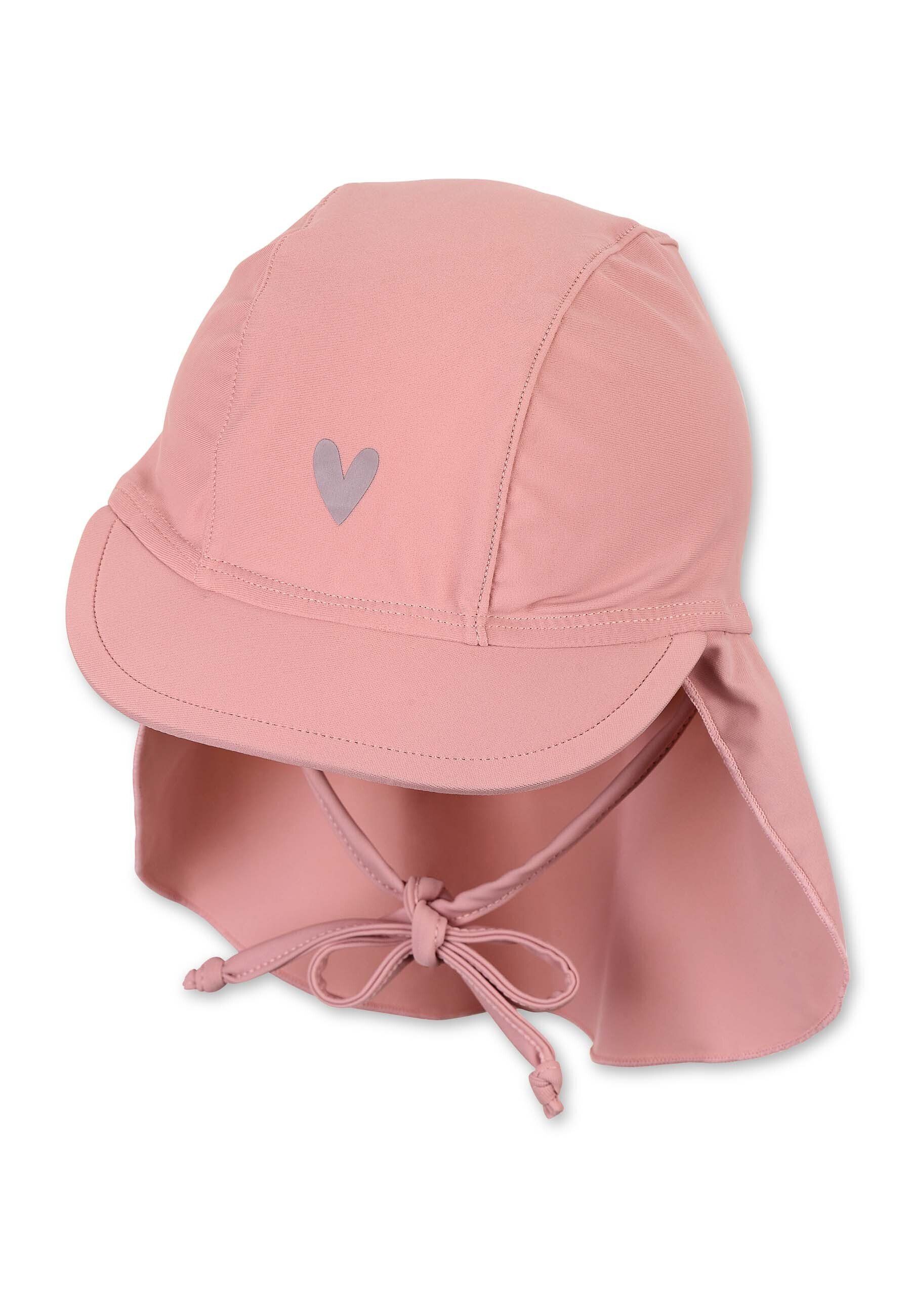 Sterntaler® Schirmmütze UV-Schutz 50+ Bademütze mit Nackenschutz Herz (1-St) Erstlingsmütze mit Nackenschutz, Größenregulierungsband