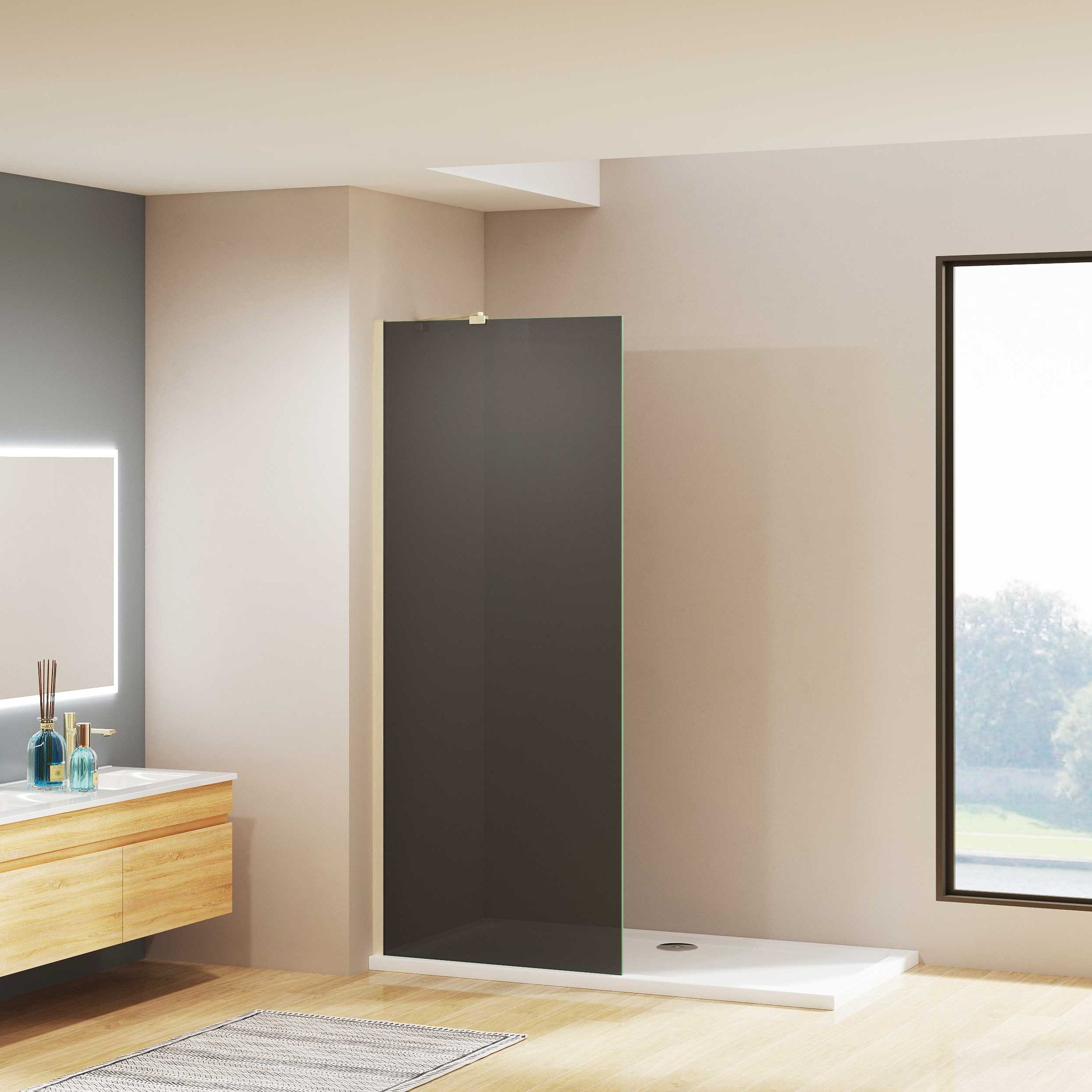 Duschwand Walk-in-Dusche Duschwand für Dusche Duschabtrennung Profil Nano Glas
