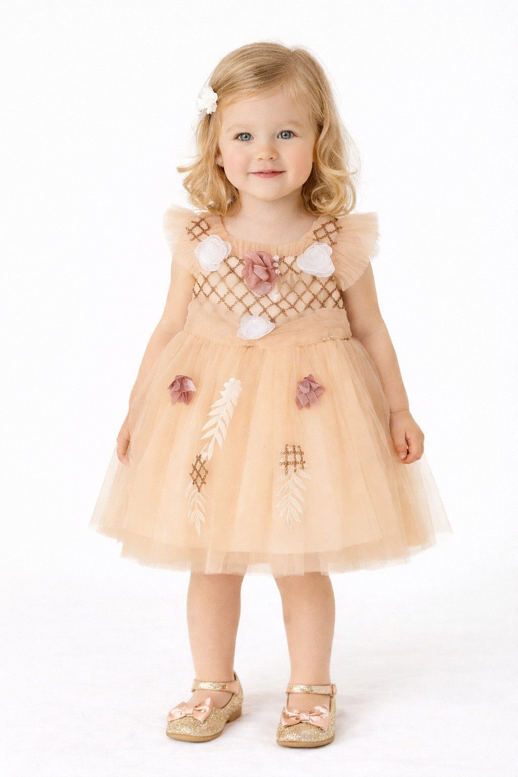 Lorey Medtec Partykleid Prinzessin Kleid, Festkleid, Abendkleid, Spitze, 100% Baumwolle Tüll